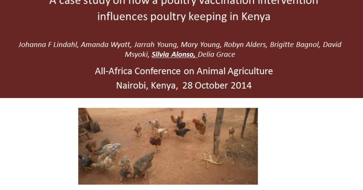 Vaccination as a way forward? A case study on how a poultry vaccination